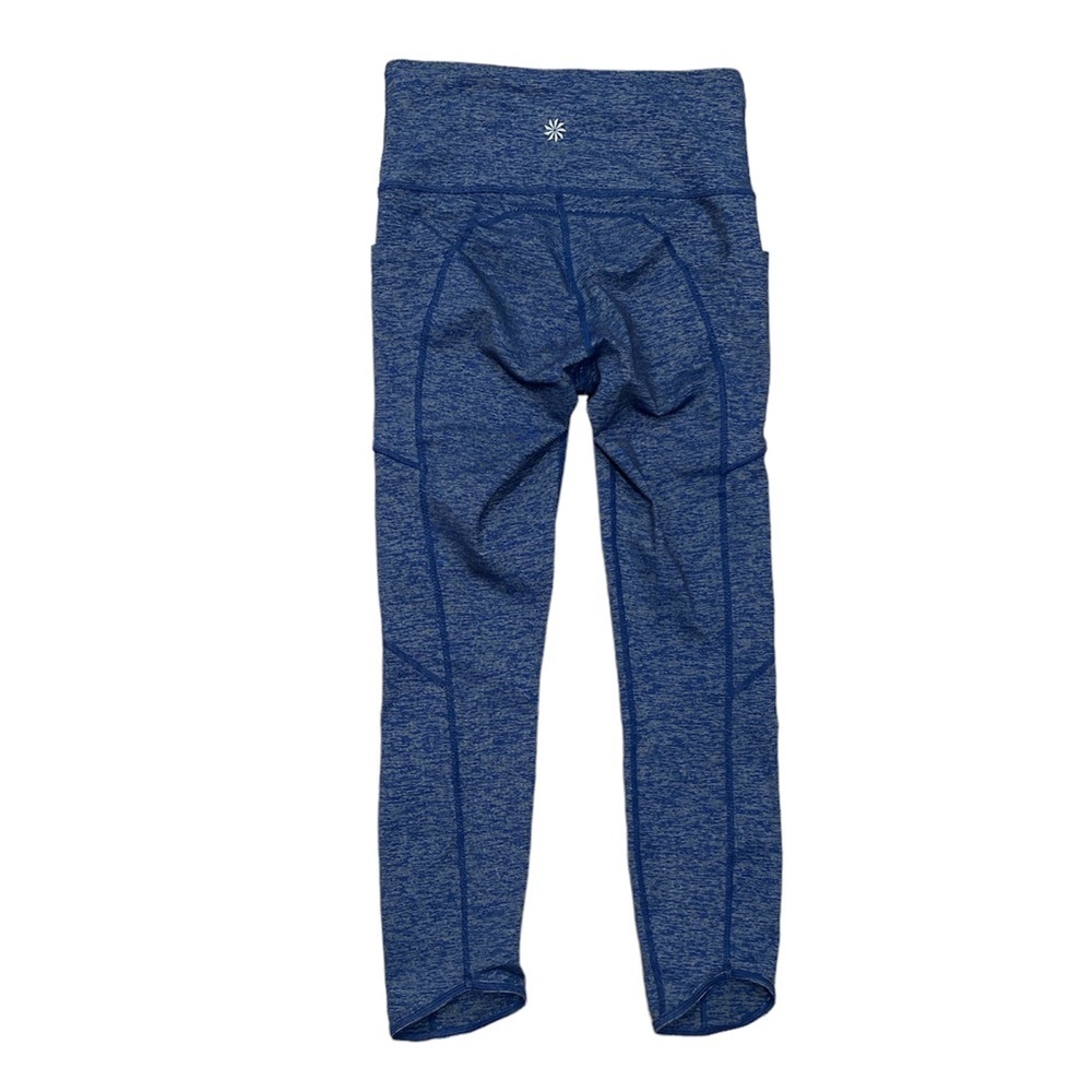 Athleta Women's Size XS Chaturanga to Town Yoga Leggings Blue Capri - Picture 3 of 4